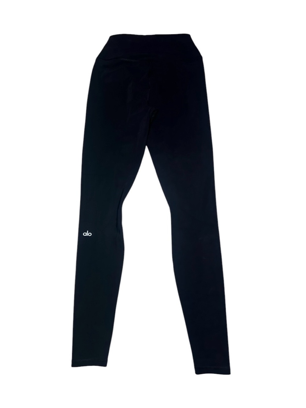 Alo Yoga High Waist Ripped Warrior Black Leggings Size Small 28” Gym Workout
